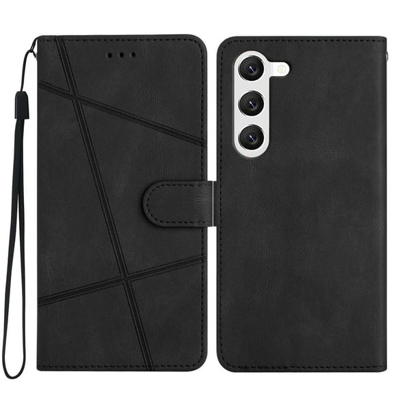 Tarise Galaxy S21 5G Flip Wallet Phone Case, PU Leather Kickstand Wrist Strap Card Holders Shockproof TPU Inner Shell Slim Magnetic Solid Color Case Cover for Samsung Galaxy S21 5G 6.2" 2021, Black