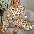 thumbnail image 6 of Balery Thanksgiving with Food Pattern Pajama Sets for Women Long Sleeve 2 Piece Sleepwear Loungewear Sets Soft PJ's with Pockets Long Sleeve Comfy Pj Sets-Medium, 6 of 7