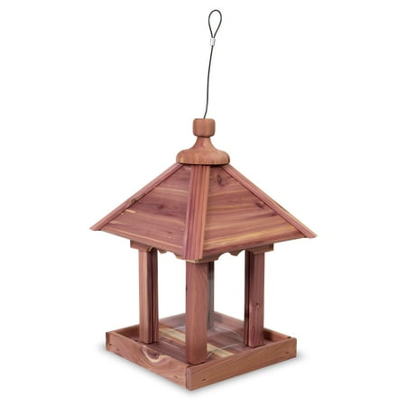 Pennington Red Cedar Jr. Pavilion Wild Bird Hopper Feeder  2.5 lb. Capacity