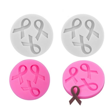 Naisfei 4 PACK Ribbon Silicone Candy Mold,   DIY Mold Silicone Ribbon, Mini Ribbon Shape Baking Tool Awareness Candy Fondant for Truffle Pudding Pastry Fruit Ice Cream