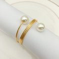 thumbnail image 3 of Zeus 6Pcs Artificial Pearl Spring Shape Towel Napkin Ring Hotel Party Banquet Decor, 3 of 7