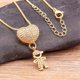 thumbnail image 1 of Colección infantil de 18 piezas, collar con colgante de oro real de 18 quilates con baño de galvanoplastia para niños y niñas, individual, dos, tres, 1 of 6