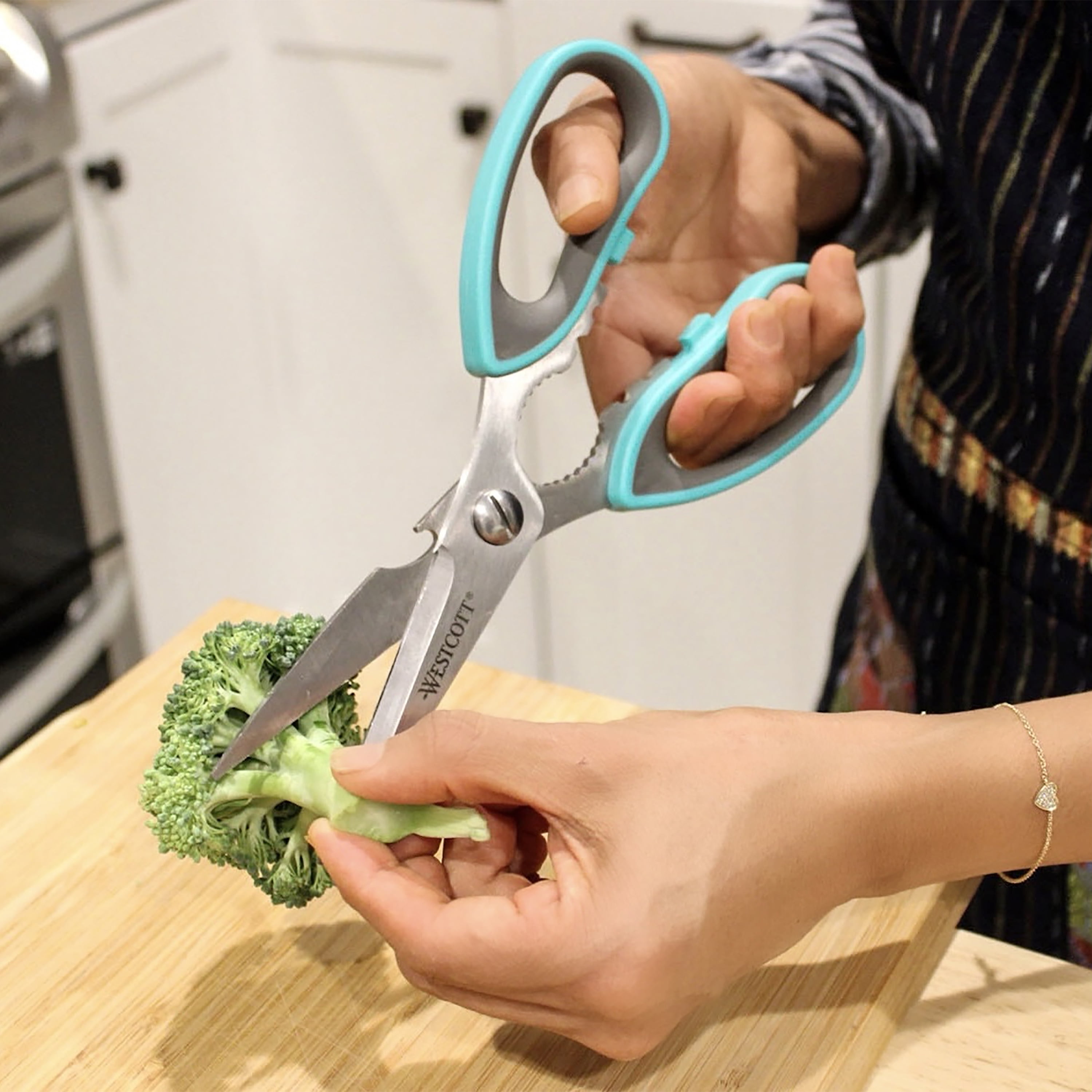 Westcott Titanium Bonded Soft Handle Kitchen Shears, 4-Pack