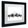 thumbnail image 3 of Trademark Fine Art 'St Louis Missouri Skyline B&W' Canvas Art by Michael Tompsett White Matte, Black Frame, 3 of 4