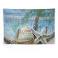 thumbnail image 5 of FANNA Palm Trees Starfish Shell Tapestry 60x40in Soft Durable Lightweight Room Bedroom Decoration Indoor Outdoor Wall Art Hippie Bed Cover Beach Blanket Tablecloth Yoga Mat Ceiling Decor 60x40in, 5 of 7