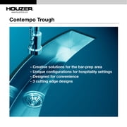 Houzer Contempo Trough 32 inch Stainless Steel Undermount Single Bowl Bar Sink with Strainer & Grid - CTB-3285