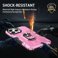thumbnail image 3 of Phone Case for iPhone 13 Pro Case, iPhone 13 Pro Phone Case Built in 360 Rotating Ring Stand, Luxury Heavy Duty Armor Hard PC Soft TPU Slim Phone Case for iPhone 13 Pro - Pink, 3 of 9