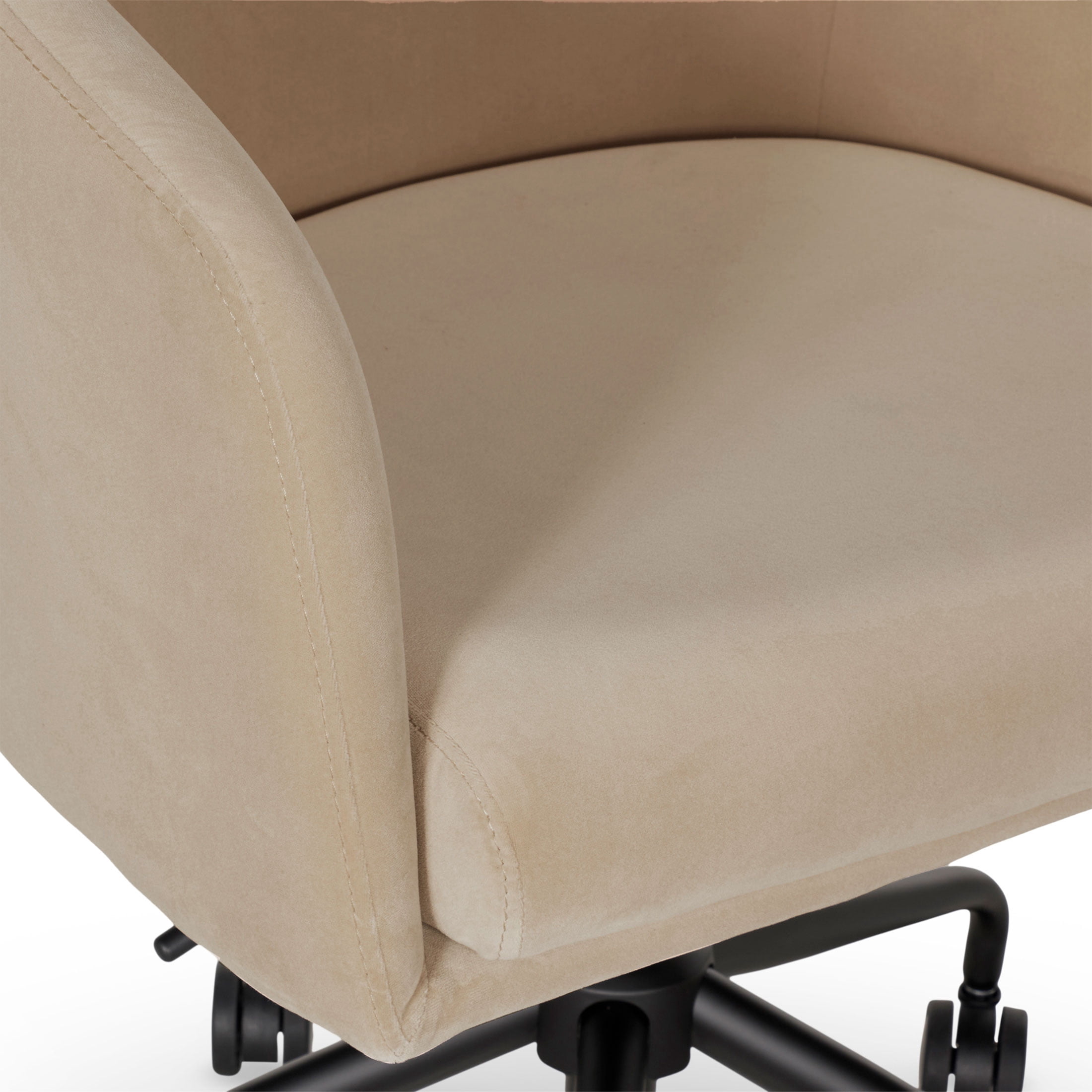 Better Homes & Gardens Wyatt Velvet Office Chair, Beige