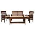 thumbnail image 4 of 4 Piece Acacia wood Patio Conversation Set in Dark brown, 4 of 9