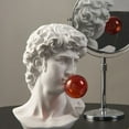 thumbnail image 3 of Gieenan Decorative Resins Blowing Bubble Figurine Greek Bust Sculpture for Any Setting, 3 of 14