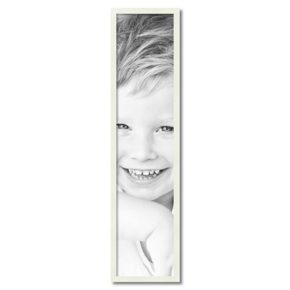 ArtToFrames 10" x 44" White Picture Frame, 10x44 inch White Wood Poster Frame (WOM-5138)
