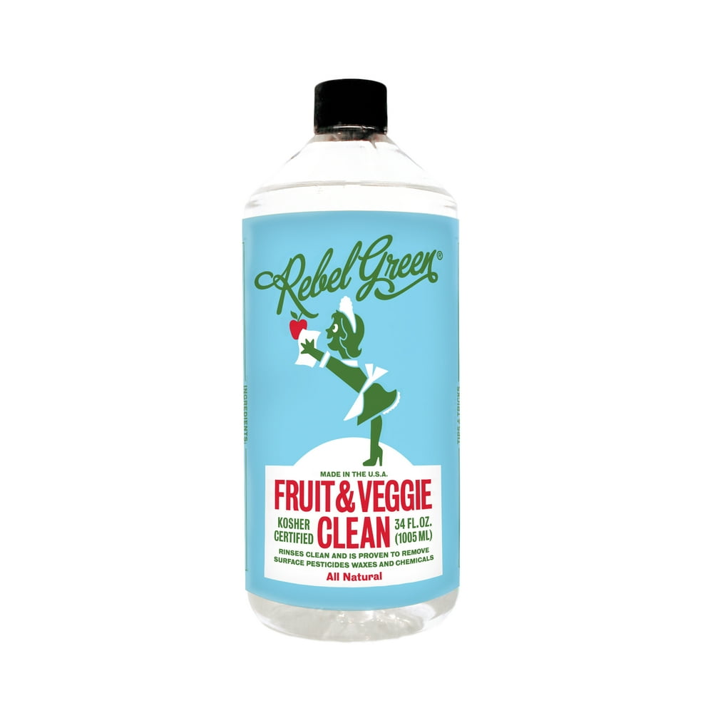 Rebel Green Fruit and Veggie Wash Refill, 34 fl oz