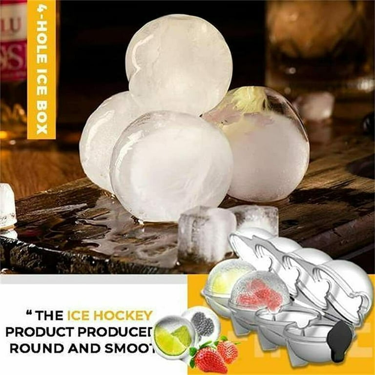 ACOOKEE Novelty Golf Gifts Ball Ice Maker Mold, 2.5 Large Sphere Round Ice  Cube Mold for Cocktails, Whiskey, Bourbon Chilling, 4 Hole Fun Shapes Big  Silicone C… in 2023