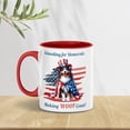 thumbnail image 2 of Democratic Australian Shepherd Making Woof Count Election 2024 11oz Accent Two-tone Mug Aussie Dog Lover Gifts Coffee Tea Cup - 01001, 2 of 5