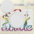 thumbnail image 3 of Ambesonne Pride Place Mats Set of 4, Love Text Rainbow Colors, Standard Size, Multicolor, 3 of 6