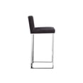thumbnail image 4 of Home Square 30" Velvet & High Polished Steel Bar Stool in Gray - Set of 3, 4 of 7