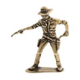 thumbnail image 3 of Cowboy Sculpture Antique Statue Table Centerpiece Brass Material for Bookshelf Cabinet TV Stand Decoration, 3 of 9