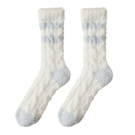 

B91xZ Compression Socks For Women Womens Winter Socks Autumn And Winter Mid Tube Socks Coral Fleece Thickened Warm Stockings Open plus 6t C One Size