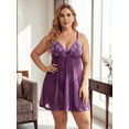 thumbnail image 6 of QSAWXQZ Women's Valentine's Plus Lingerie Lace Babydoll Chemise Mesh Sleeveless V Neck Sleepwear Nightgown 3XL, 6 of 9