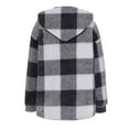 thumbnail image 5 of BiZtdJrK Sherpa Jacket Women Fuzzy Fleece Winter Coats 2025 Fashion Plaid Shackets Outdoor Long Sleeve Warm Hooded Coat Lighten Sales of the Day Gray XXXXL, 5 of 8