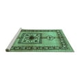thumbnail image 2 of Ahgly Company Machine Washable Indoor Rectangle Persian Turquoise Blue Traditional Area Rugs, 6' x 9', 2 of 4
