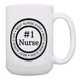 thumbnail image 1 of ThisWear Nursing Gift #1 Nurse Best Nurse Ever CNA Gifts LPN Gifts RN Gifts 15oz Coffee Mug, 1 of 4