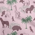 thumbnail image 1 of oneOone Rayon Light Pink Fabric Tropical Animal Craft Projects Decor Fabric Printed By The Yard 56 Inch Wide, 1 of 4