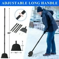 thumbnail image 6 of IHOMEPARK Ice Snow Scraper - Multifunctional Garden Flat Shovel Floor Scraper with Metal Sharp Blade for Lawn Edging, Heavy Duty Weed Scraper Tool, 80", Black, 6 of 8
