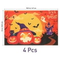 thumbnail image 4 of 4pcs Halloween Placemats Pumpkin Table Place Mats Non Heat-Resistant Washable Desk Mats for Home Kitchen Dining Table Decoration, 4 of 6
