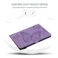 thumbnail image 3 of iPad 10.2" Case 8th 7th Generation, Allytech Slim Fit Folio Flip PU Leather Butterfly Embossed Smart Cover Auto Sleep Wake Protection TPU Back Cover Case for Apple iPad 10.2-inch 2020 2019, Purple, 3 of 6