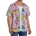 thumbnail image 2 of Sikiie Cartoon Donuts Men's Wrinkle Free Untucked Cuban Shirt Business Casual Button Down Shirts Short Sleeve ShirtXX-Large, 2 of 5