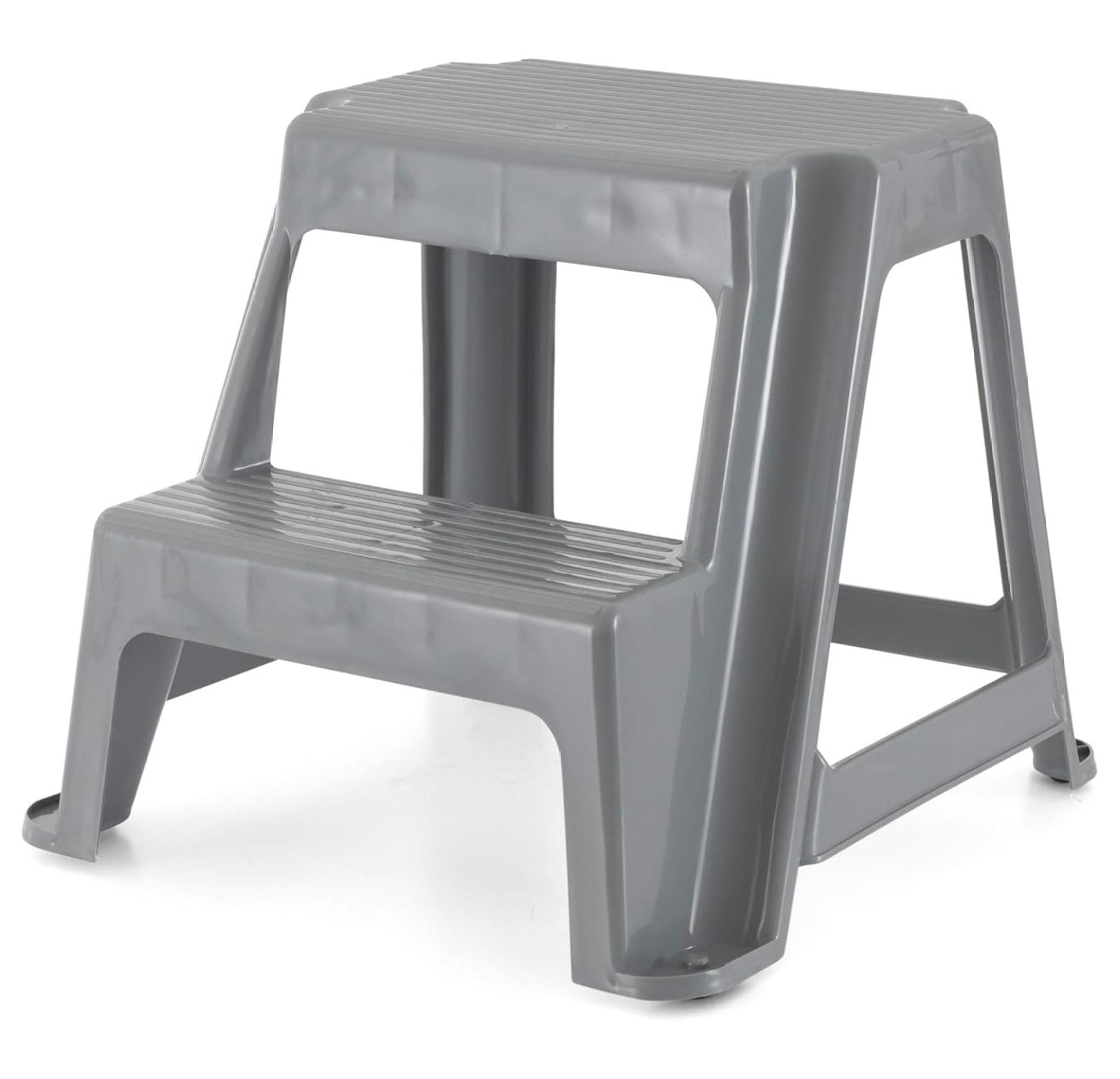 Ikea MAsterby Stackable Recycled Plastic Step Stool, Gray