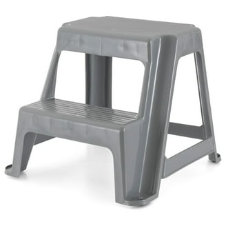 Ikea MAsterby Stackable Recycled Plastic Step Stool, Gray