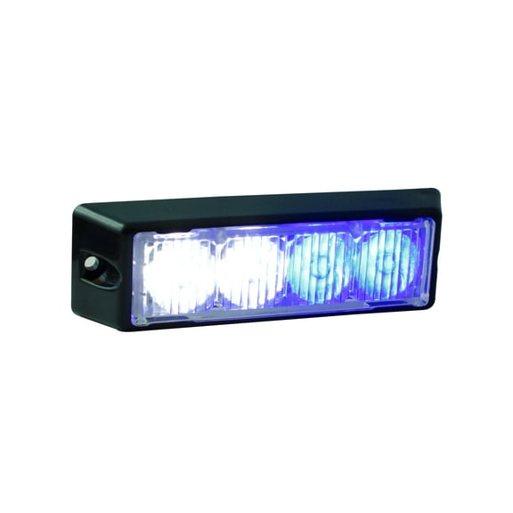 LAMPHUS SolarBlast SBLH04 LED Strobe Grille Flashing Lights [22 Modes] [4 Watt] [TIR] [Weatherproof] Warning Lights for Police & Firefighter Emergency Vehicles - Blue / White