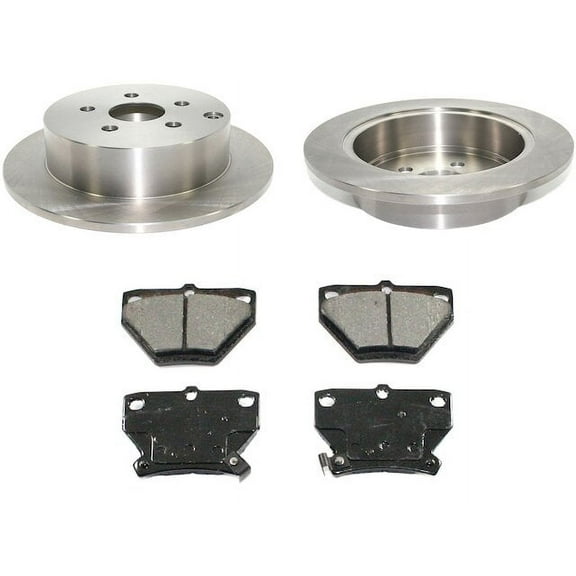 Rear Brake Pad and Rotor Kit - Compatible with 2003 - 2006 Pontiac Vibe FWD 2004 2005