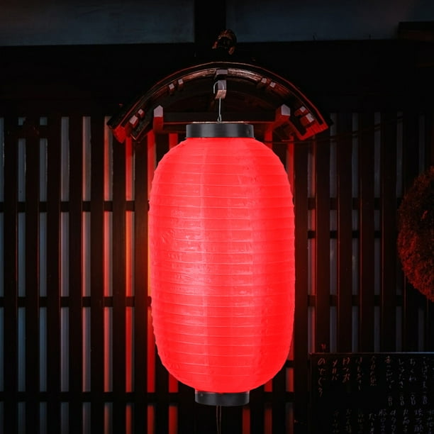 Kuymtek 2 linternas de sushi japonesas para restaurante, bar, festival, decoración colgante (B rojo)