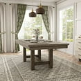 thumbnail image 2 of Furniture of America Atola Rustic Wood Trestle Expandable Dining Table in Gray, 2 of 5