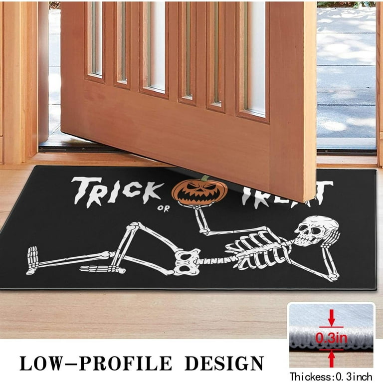 Happy Halloween Doormats Vintage Pumpkin Head Kitchen Rugs Indoor Padded  Floor Mat Scary Kitchen Mat Funny Door Rugs 17 X 30 