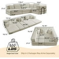 thumbnail image 2 of 118" Cloud Modular Sectional Couch - 6 in 1 Boneless Memory Foam Sofa, L-Shaped Big Comfy Corduroy Couches, Convertible Sleeper Sofa for Living Room, No Assembly Required, DIY Combination(Warm Gray), 2 of 8