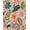 Pink, Pattern 1, variant on ODIKA 2'x3' Ultra-Soft Accent Mat, Pastel Floral Whimsy Artistic Design Vibrant Botanical With Playful Modern Twist Washable, Bare feet friendly, Easy Care Indoor rug for Bedside, Footrest