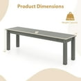 thumbnail image 3 of Gymax 55'' HDPE Outdoor Bench for 2-3 People Weatherproof Backless Patio Garden Bench Gray, 3 of 9
