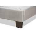 thumbnail image 5 of Tamira Glam Grey Velvet Fabric Upholstered Queen Size Panel Bed, 5 of 5