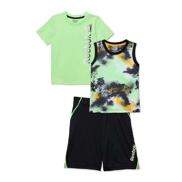 Reebok Baby and Toddler Boy T-Shirt, Tank Top, and Shorts Outfit Set, 3 ...