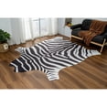 thumbnail image 4 of MDA Home Rio Black/White Faux Zebra Hide Microfiber Printed Rug, 4 of 5