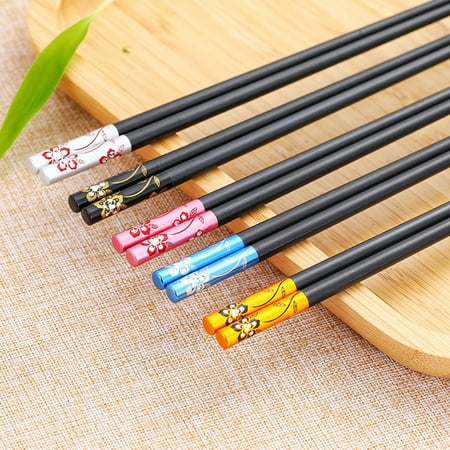 

XINHUADSH Chopsticks Long Lifespan 10 Pairs Comfortable Grip Noodles Chopsticks Sturdy Creative for Home