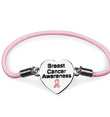 Barefoot Sandals Glass Set 2..Pink Breast Cancer Awareness Ribbon