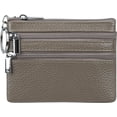 thumbnail image 1 of LAICAIW Women's Genuine Leather Coin Purse Mini Pouch Change Wallet with Keychain, Grey, 1 of 7