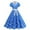 Blue, variant on Women's Vintage Polka Dot Shirt Dress V-Neck Collar French Retro Short Sleeve Dress A-Line Dress With Belt Party Evening Prom Gown