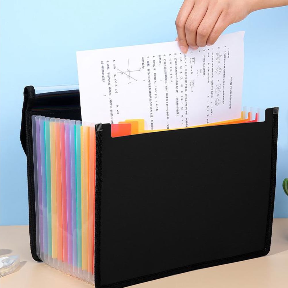 HOMEMAXS 2pcs File Folder File Storage Bag Accordion File Folder Accordion File Organizer Document Organizer