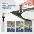 thumbnail image 4 of TVOFEK Kitchen Sink Faucet with Pull Down Sprayer and Soap Dispenser, Brushed Nickel RV Kitchen Faucets with Deck Plate for 3 Hole, Stainless Steel Spring Faucets for RV Laundry Bar, 4 of 16